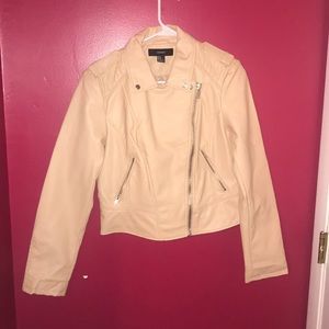 Tan Faux Leather Jacket